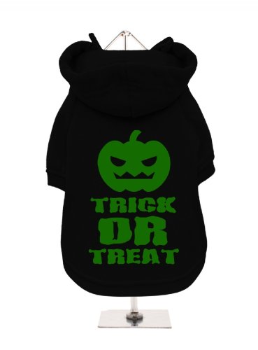 "Halloween: Trick or Treat" UrbanPup Hunde Sweatshirt (schwarz/grün)