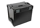 Bosch Sortimo Werkzeugkoffer Systemkoffer L-Boxx 374 / Größe 4 Leer in schwarz, Innovatives Transportsystem, Kompatibel mit allen L-Boxxen