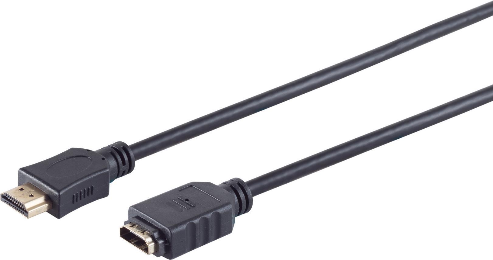 S/CONN maximum connectivity HDMI Verlängerung-HDMI Stecker (A) auf HDMI Kupplung (A), vergoldete Kontakte, ULTRA HD, 3D, HEAC, 3,0m (77479-3.0)