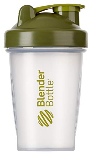 BlenderBottle Classic Shaker | Eiweiß Shaker | Diät Shaker | Protein Shaker mit Blenderball 590ml - Clear Moss Green