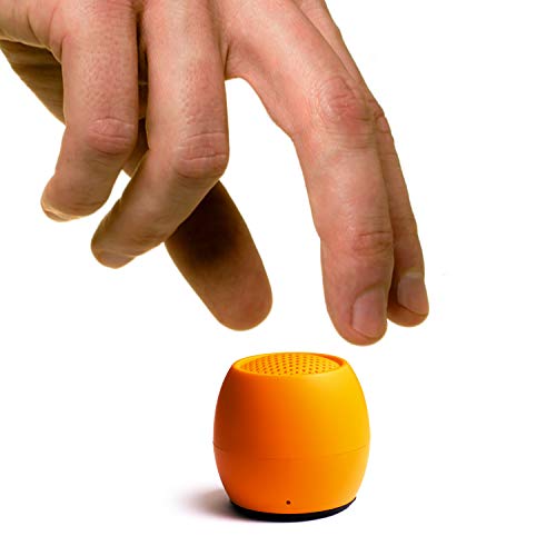 Boompods Zero Mini tragbarer Bluetooth Lautsprecher - Kabelloser Lautsprecher, IPX6 wasserdicht, 5 Std Spielzeit, Outdoor Speaker klein, Mikrofon & Dual Pairing, für Dusche, Reisen, iPhone, Orange