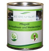 WEIDENPROFI Pflegeöl, Holzöl für Weidenzäune, Weidenöl Gebinde mit 750 ml Inhalt