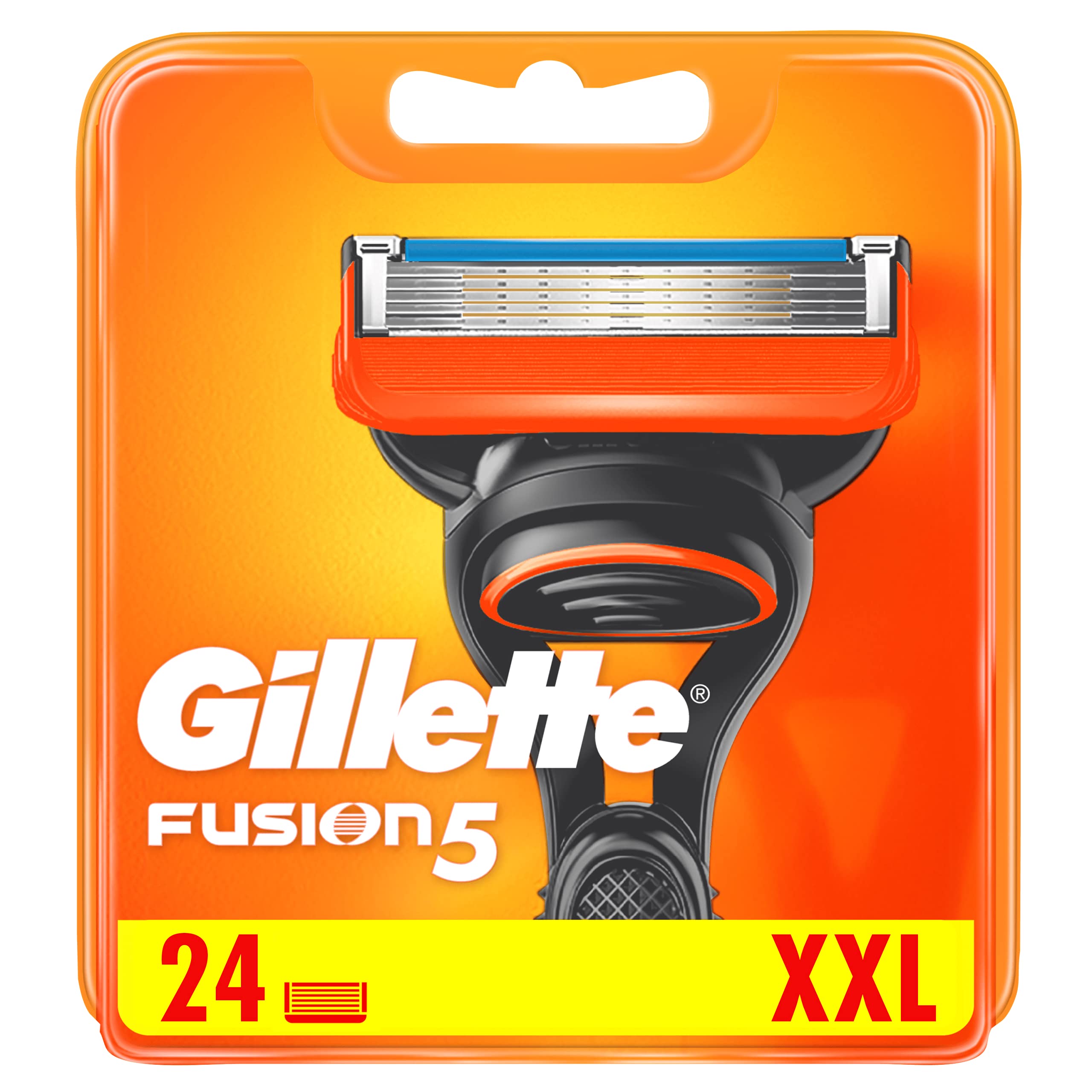 Gillette Fusion5 Rasierklingen für Herren, 24 Stück, entwickelt mit Antik-Klingen für bis zu 20 Rasuren pro Klinge