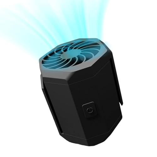 RRXIMHTT Tragbarer Ventilator mit 3 Geschwindigkeitsstufen, leicht, USB, Plug-and-Play, geräuscharm, starker Luftstrom, tragbarer persönlicher Clip, Gürtelventilator für Outdoor, Baustelle,