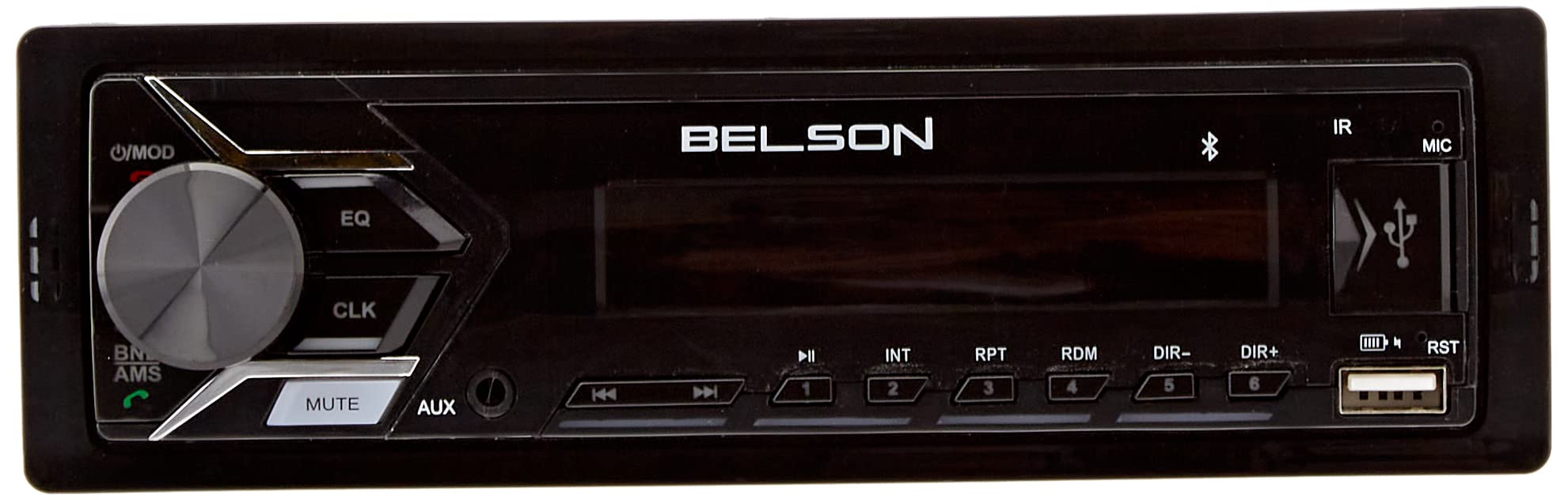 Belson BS-1502 Autoradio mit MP3, FM/AM ohne Mechanik, CD mit USB und SD-Kartenleser, Schwarz
