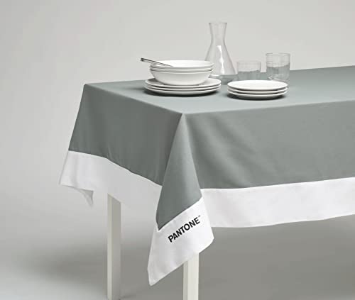 Pantone™ - Rechteckige Tischdecke für 8-Sitzer, 140 x 240 cm, 100 % Baumwolle, 220 g, Grau