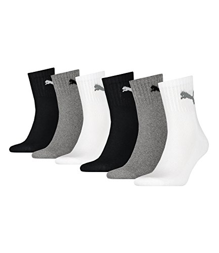 PUMA Herren SHORT CREW 3P UNISEX Socken, grey/White/Black, 47-49