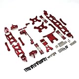 UNARAY Passend for Wltoys 144001 144010 124018 124019 RC Car Metall Upgrade Verbrauchsteile Kit (Size : Red)