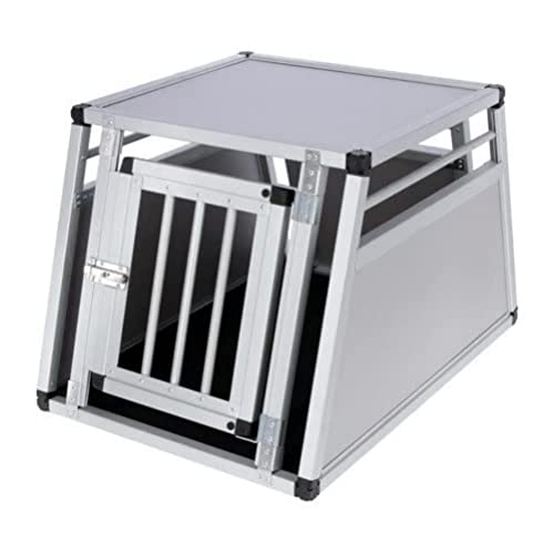 Kerbl Auto Alu-Transportbox "Barry" eintürig oder zweitürig für den Hund in 3 Größen inklusive Antirutsch Thermoteppich (92x65x65,5cm (1 T.))