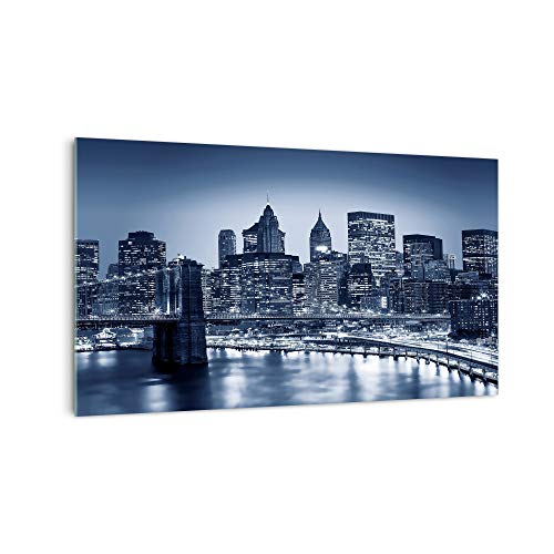 DekoGlas Küchenrückwand 'Skyline von New York' in div. Größen, Glas-Rückwand, Wandpaneele, Spritzschutz & Fliesenspiegel