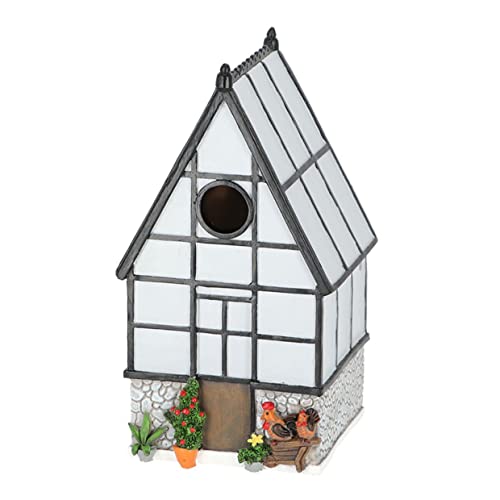 Rivanto® Nistkasten Gewächshaus für Meisenarten, 13 x 13 x H24,5 cm, Vogelhaus für Baum-/Wandmontage, Brutkasten mit abnehmbarem Boden