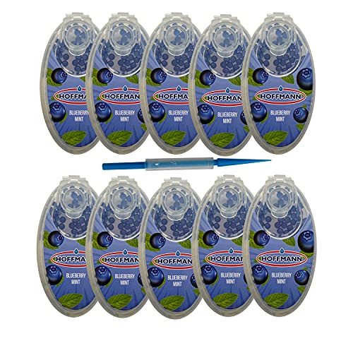 Hoffmann - Premium Aroma Kapseln Blueberry Mint | DIY Click Filter Kugeln| 10er-Pack | 1000 Kugeln