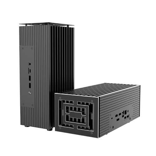 Akasa Turing Duo Pro, Designed for ASUS ExpertCenter PN53 & PN64, Aluminium Fanless NUC Case with Copper Thermal Kit, Supports up to 40W TDP, Vertical or Horizontal Placement, A-NUC99-M1B
