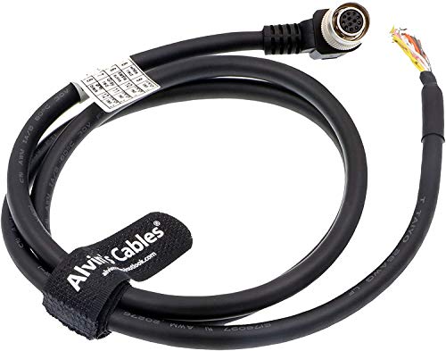Alvin's Cables 12 Pin Hirose Buchse Rechtwinklig zum Offenen Ende des Schirm Kabels für Sony Basler Cameras 3M