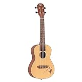 Ortega Guitars Konzert Ukulele - Bonfire Series - Fichtendecke mit lasergaviertem Motiv (RU5)