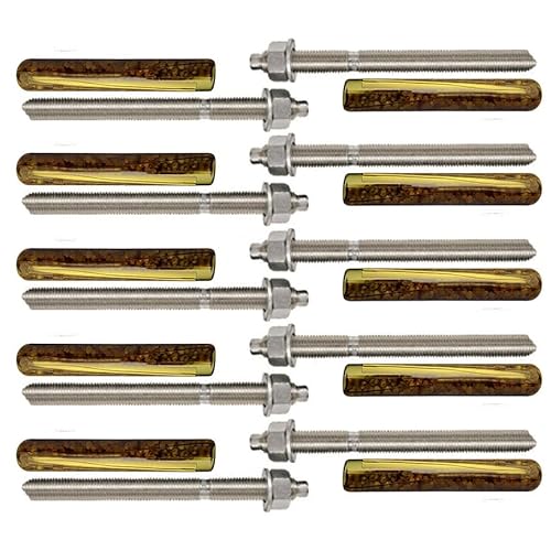 10er Set Schwerlastbefestigung Ankerstange + Verbundankerpatrone Stahl verzinkt oder Edelstahl (Edelstahl, M8 x 110 mm)