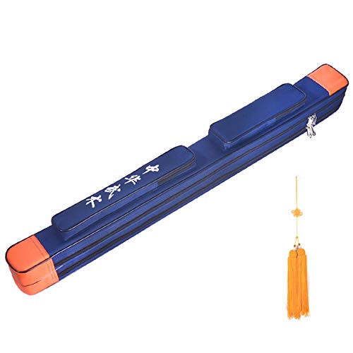 STETH Schwerter Tasche, Schwerterbox, Schwerttasche Jiansui Quaste Doppellagiges Oxford-Gewebe PU-Leder Multifunktions-Schwerttasche auf der Rückseite,Rot (Color : Blue)
