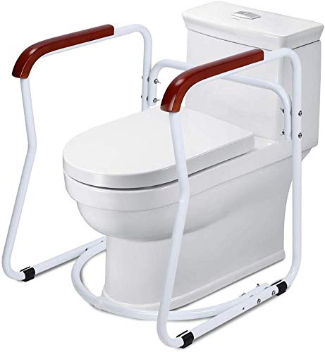 Mobile WC/Klo Aufstehhilfe, Toilettengestell Rutschfest Sicherheitsgestelle für Toiletten WC-Aufstehhilfe Badezimmer Toiletten Sicherheits Haltestange für Senioren