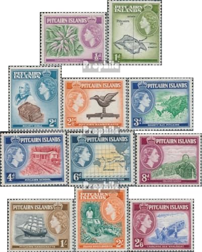 Prophila Collection Pitcairn 20-30 (kompl.Ausg.) Jahrgang 1957 komplett postfrisch ** MNH 1957 Königin Elisabeth II. (Briefmarken für Sammler) Seefahrt/Schiffe