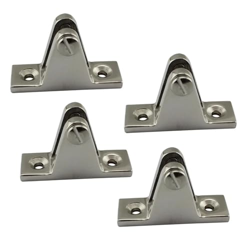 4PCS 316 Edelstahl Deck Bimini Seite Montieren Scharnier 60mm Spiegel Polnischen Marine Boot Segeln Hardware Deck Scharnier