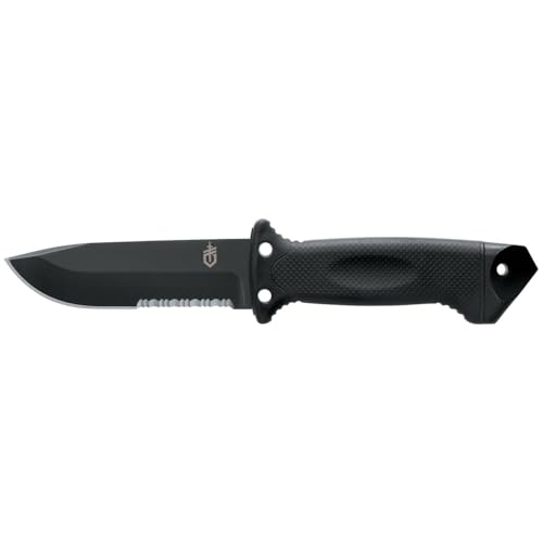 Gerber Survival-Messer mit Teilwellenschliff und Bein-Holster, Klingenlänge: 12,3 cm, LMF II Infantry Fixed Blade Rescue Knife, Edelstahl, 31-003661