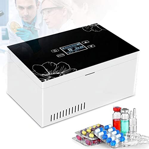 ZUKETANG Insulin KüHlbox,Medikamente Kühlschrank, Elektrische Kühlbox, 0-18 ℃ LCD-Anzeige Kühlcontainer Kleiner Kühlschrank Halten Diabetes-Medikamente Isoliert,Battery×1