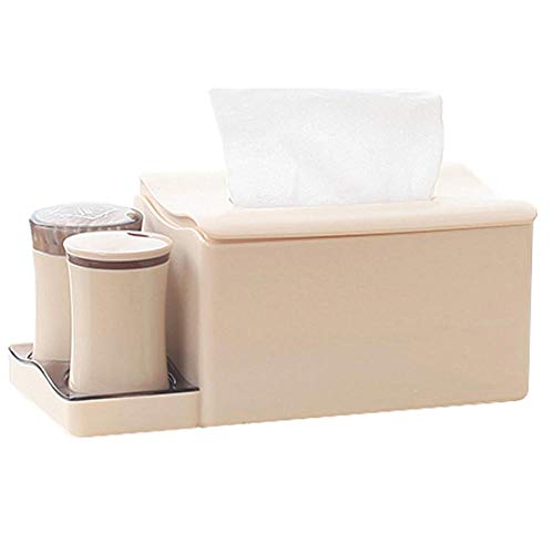 ZXGQF Tissue Box Kosmetiktücher-Box Kunststoff Papier Handtuchhalter Für Zuhause BüroAuto Dekoration Hotelzimmer Tissue Box Halter, Khaki