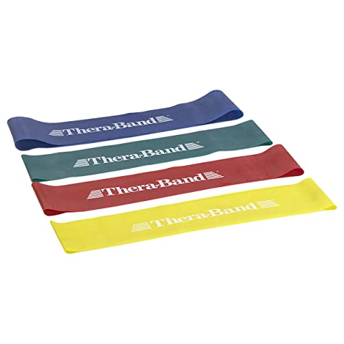 Sport-Tec Thera-Band Loop 4er Set, ø 20 cm, 7,6x30,5 cm, je 1x gelb, rot, grün, blau