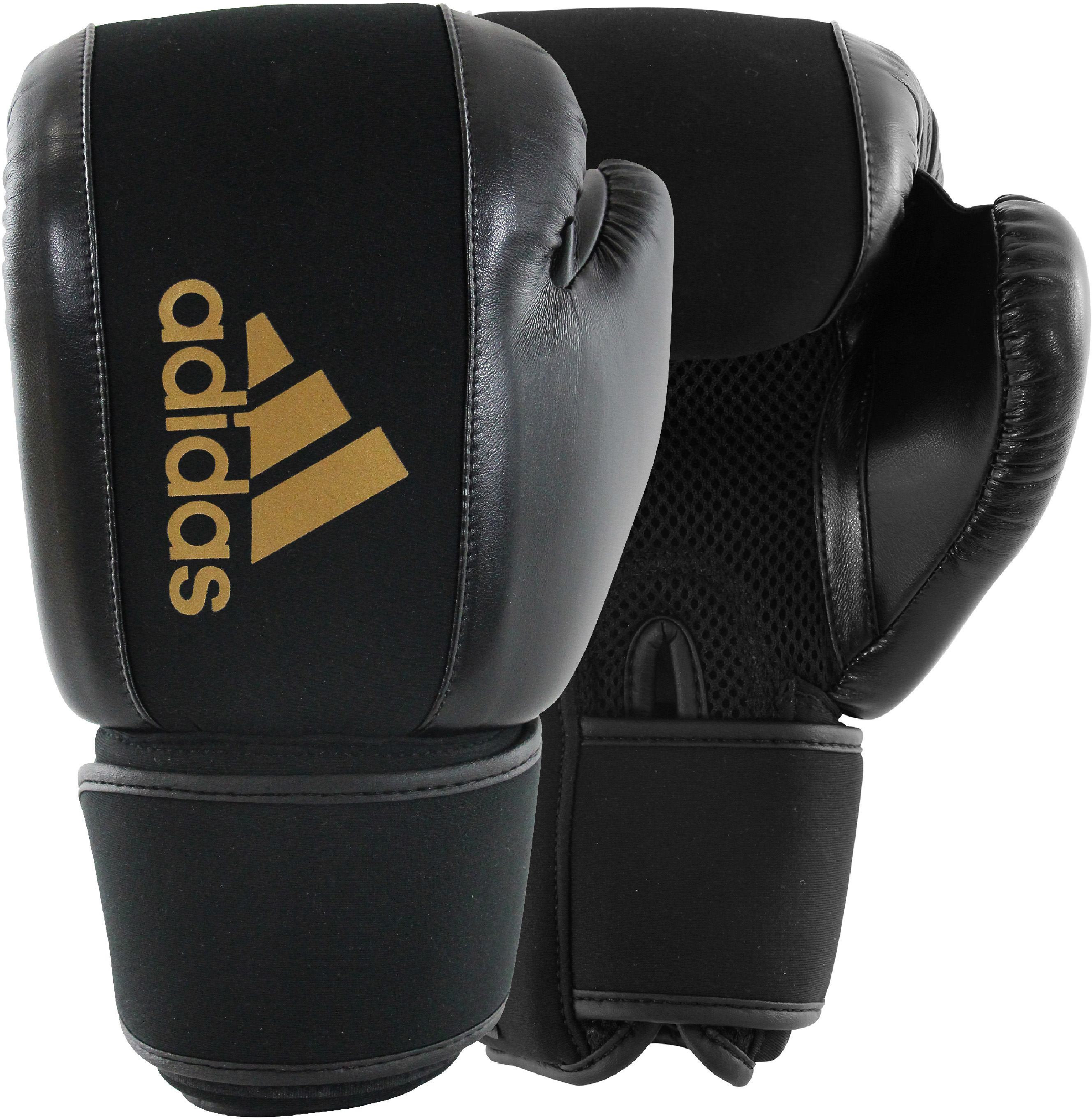 adidas Erwachsene Boxing Gloves Washable Boxhandschuhe Waschbar, schwarz/Gold, L/XL