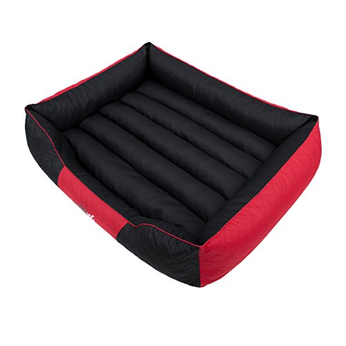 HobbyDog XXL LPRCZC2 Dog Bed Premium XXL 110X90 cm Red-Black, XXL, Multicolored, 5.8 kg