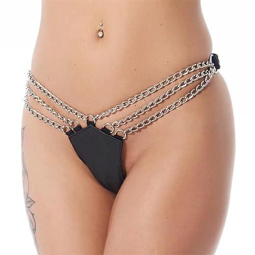 Erotic Fashion Slips, schwarz Leder SM, 1er-Pack (1 x 1 Stück)
