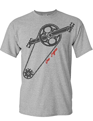 Fahrrad T-Shirt Herren : One Engine - Sport Tshirts Herren - Mountainbike Shirt (3XL)