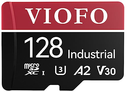VIOFO 128GB Speicherkarte, hohe Geschwindigkeit mit Adapter, MLC V30 U3, Kompatibel für 4K WiFi Dashcam Auto Kamera