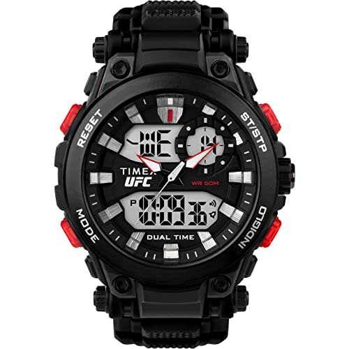 Timex X UFC Impact TW5M52800 Armbanduhr aus Kunstharz, 50 mm, Black