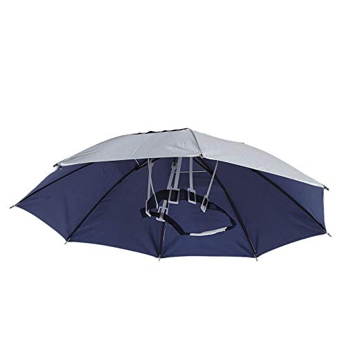 2 Stück Kompakte Größe Outdoor Angeln Regenschirm Hut, Regenschirm Hut, Camping, Angeln, Jagen, Wandern und andere Outdoor-Aktivitäten für Camping Wandern