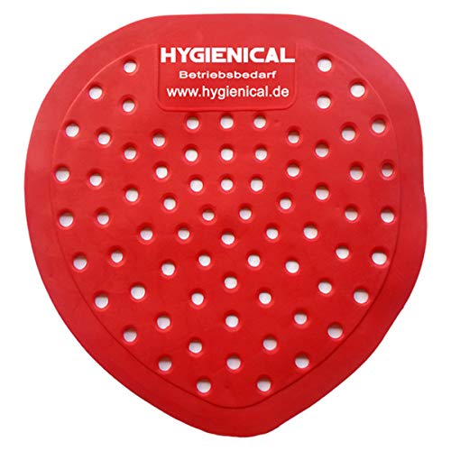 Urinalsieb Hygienical, Pissoir-Einsatz, Urinaleinsatz parfümiert im SET, Farbe:rot, Größe:20