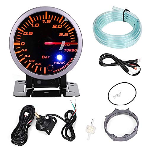 Turbo Boost Meter, 2,5 Zoll 60 mm 3,0 Bar Auto Modifikation Turbo Boost Gauge Meter Zeiger DC12V