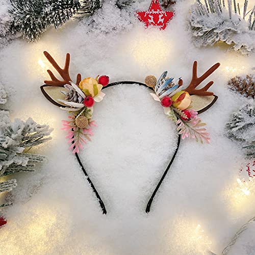 Haarschmuck Weihnachtsstirnband Kopfschmuck weibliches Geweih Haarnadel neues Netz rot Clip Stirnband Schmuck niedlichen Haarschmuck, 40#