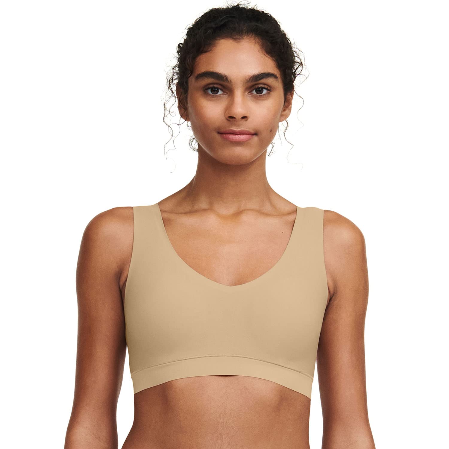 Chantelle SOFTSTRETCH, Bustier Mit Soft Cups, V-Ausschnitt, Unnsichtbare Unterwäsche für Damen, Nude, XS/S