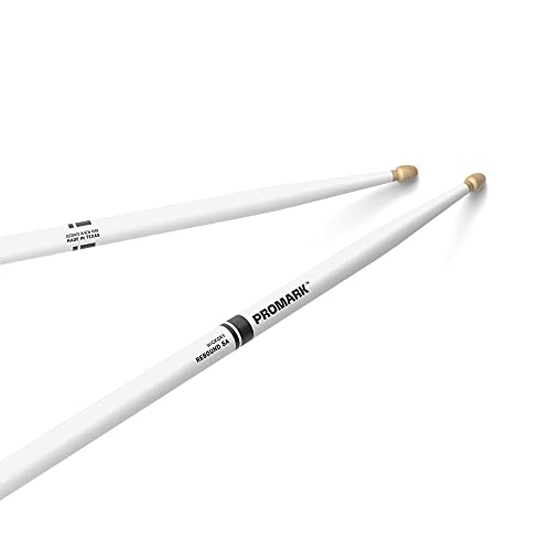 ProMark Rebound Hickory-Drumsticks, 5 A, lackiert, Weiß, Eichelholzspitze, 1 Paar