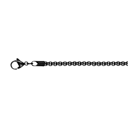 iXXXi Men Halskette Runde Verbindung Mattes Schwarz | 60cm