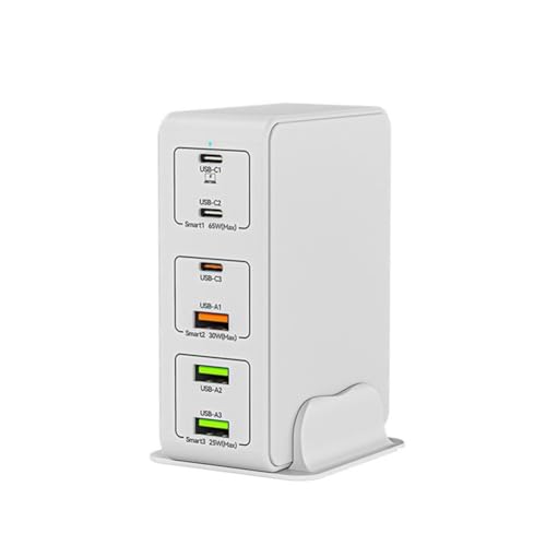 Epodmalx Multifunktional, 120 W, hohe Leistung, PD, schnelles Aufladen, USB, Multiport, Handy, Ladegerät für Computer, mit EU-Stecker B
