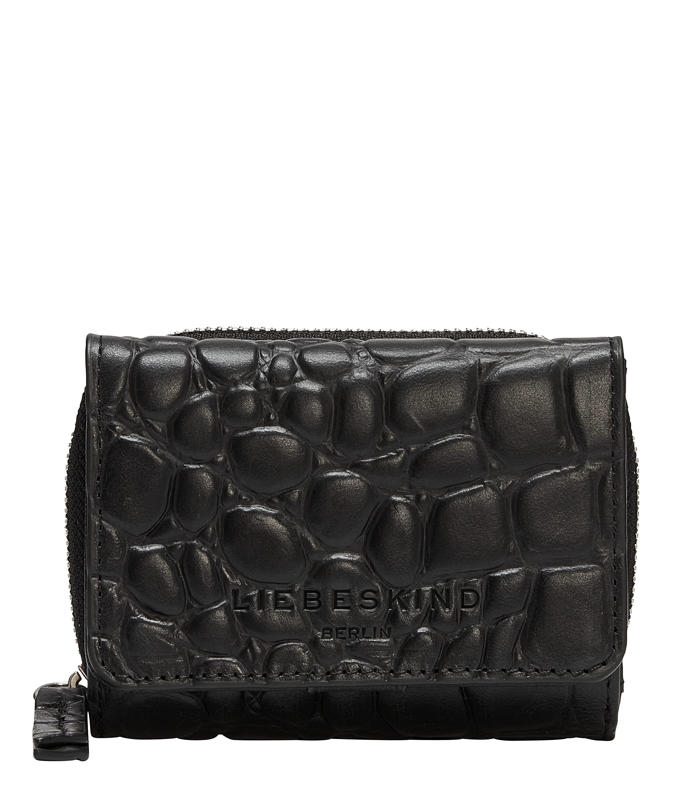 Liebeskind Berlin Croco Pablita Portemonnaie, Medium (HxBxT 8.5cm x 11cm x 2.5cm ), black