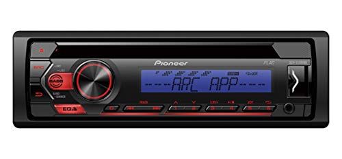 Pioneer DEH-S120UBB , 1DIN RDS-Autoradio mit roter Tastenbeleuchtung , Display blau , Android-Unterstützung , 5-Band Equalizer , CD , MP3 , USB , AUX-Eingang , ARC App