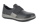 inblu Schuhe mit leichtem und flexiblem Gummiband Art. WG-08 schwarz, Schwarz , 37 EU