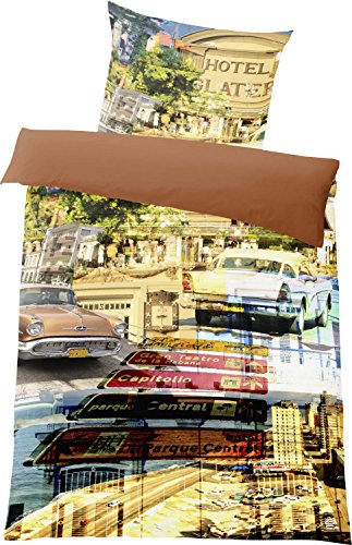 KUBA Havanna - Bettwäsche im Digitaldruck 155x220cm Mako-Satin