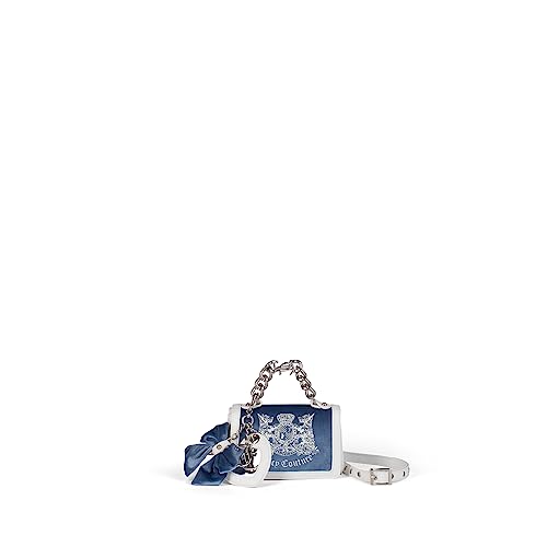 Juicy Couture - Umhängetasche HOLLYHOCK aus Polyester, blau avio-weiß (17.5 X 5 X 10 cm)