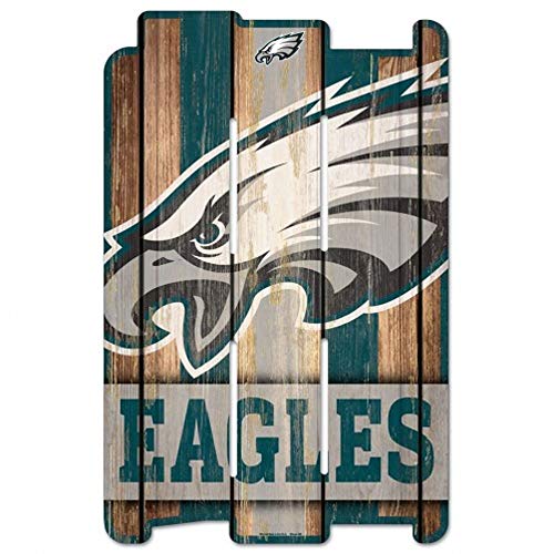 WinCraft NFL Philadelphia Eagles Holzzaunschild, Schwarz