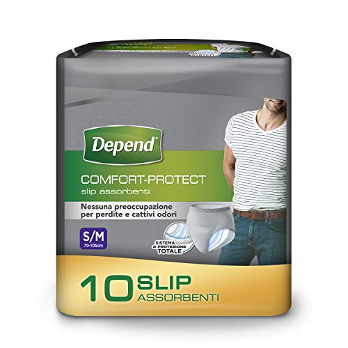 Depend Herren Comfort-Protect Unterwäsche, 30 Slip, Small/Medium