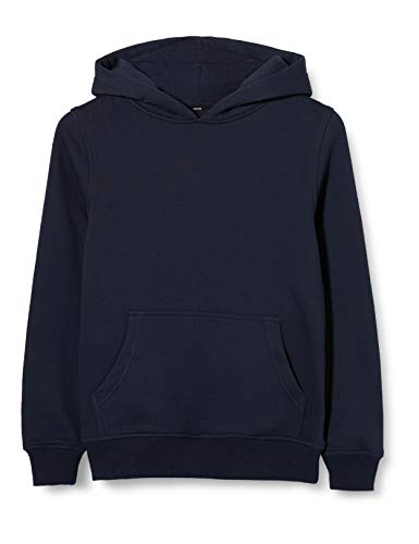 Build Your Brand Boys Basic Kids Hoody Hooded Sweatshirt, Navy, 134/140